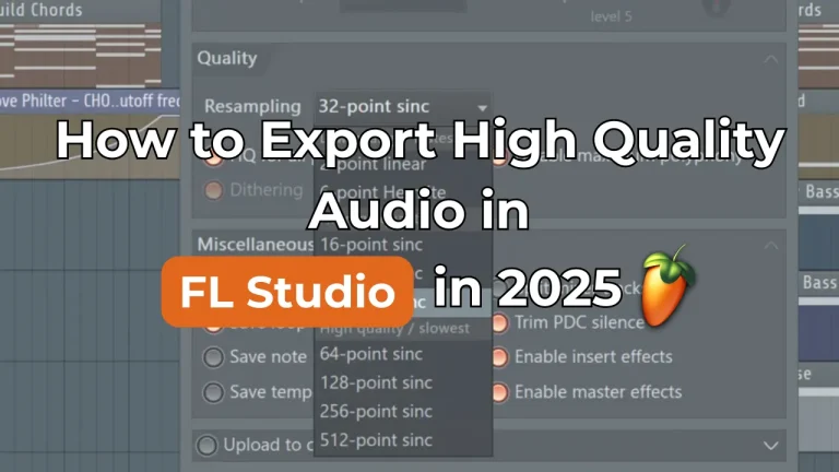 Export High Quality Audio in FL Studio