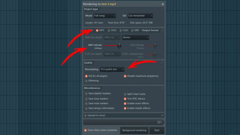 Export High Quality Audio in FL Studio